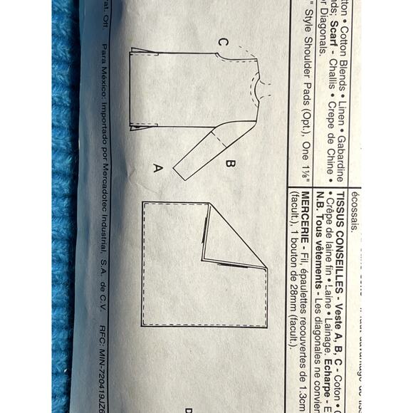 McCalls 6927 boxy blazer boyfriend 1980s pattern size 10 12 14 - Picture 8 of 8